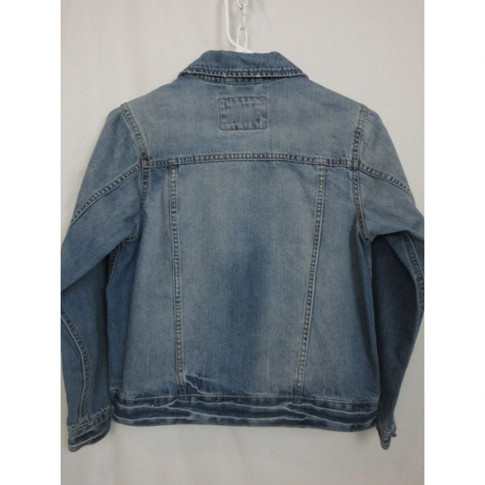THE CHILDREN'S PLACE Jean Jacket Large‎ 10-12 Girls DISTRESSED